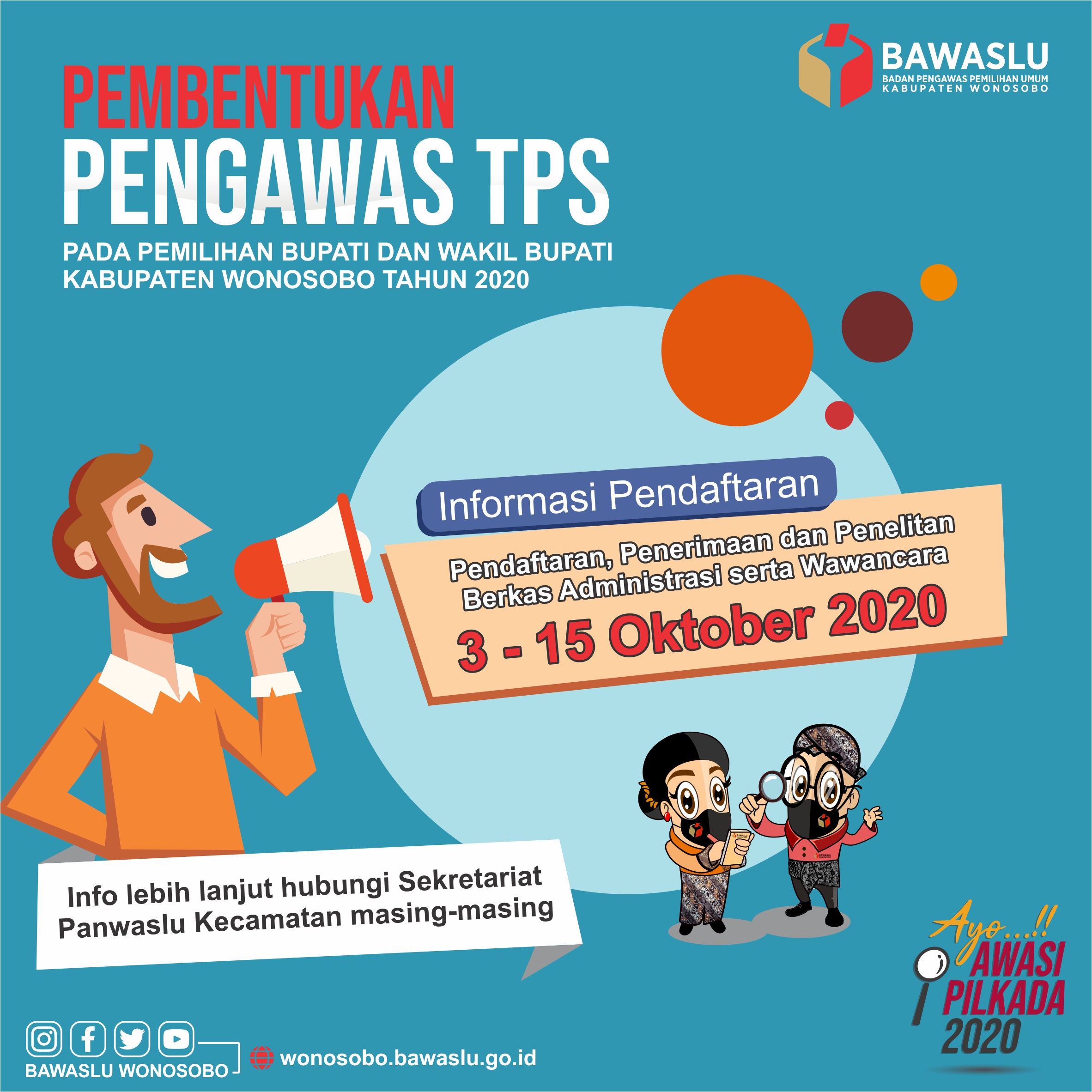 Rekrutmen Calon Anggota Pengawas TPS Pemilihan Bupati dan Wakil Bupati Wonosobo Tahun 2020