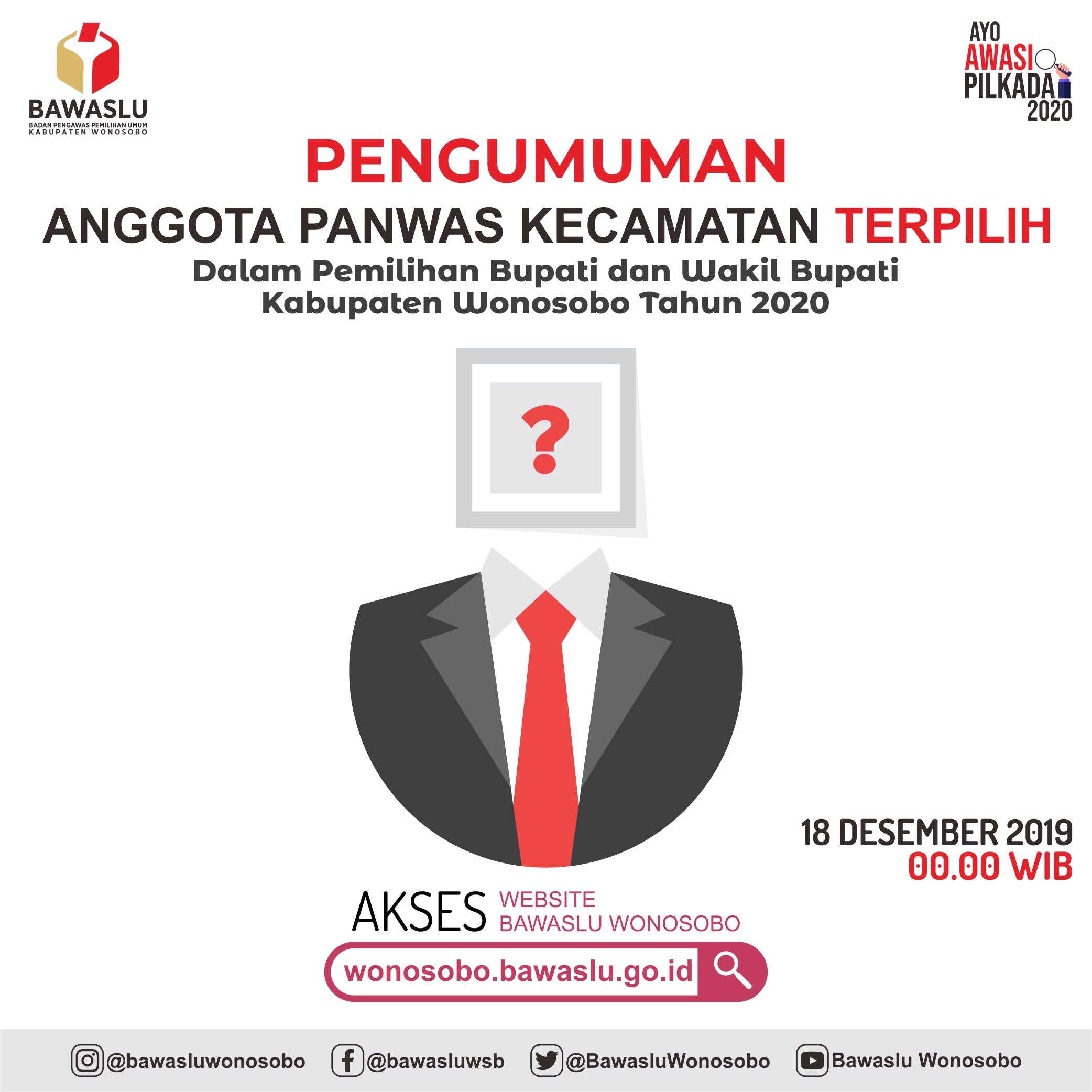 PENGUMUMAN PANWAS KECAMATAN TERPILIH