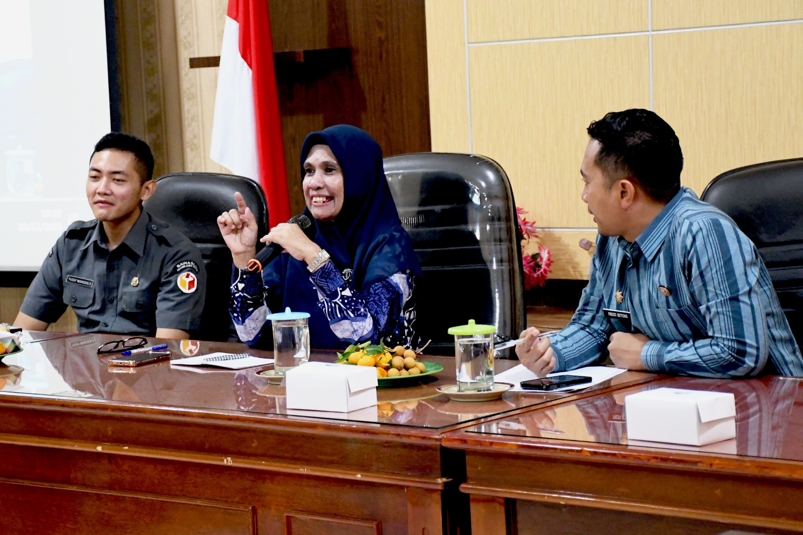 Kepala Sekretariat Bawaslu Jateng Yessi Yunius saat memberikan sambutan pada acara Pelatihan Keprotokoleran, 9/12/2025