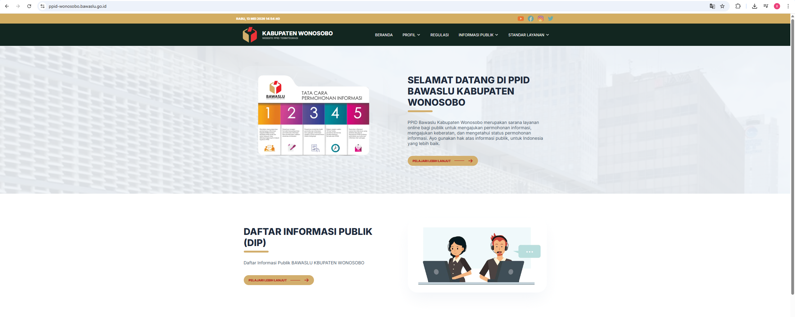 Monev PPID Bawaslu Wonosobo
