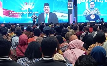 Ketua Bawasu RI, Rahmat Bagja saat membuaka Konsolnas Tahun 2025